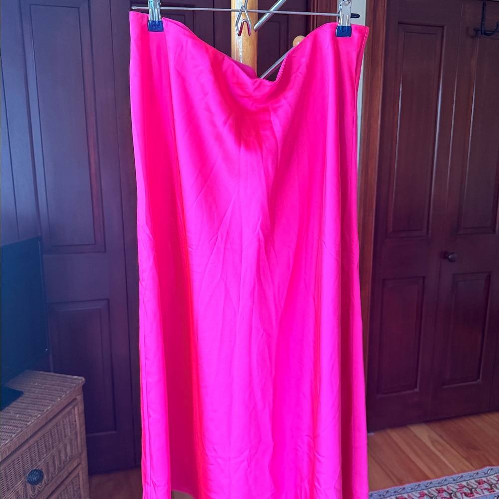 J. Crew Bright Pink Maxi Skirt